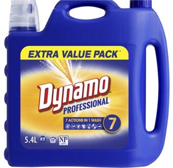 BIG W Dynamo professional 7 in 1 actions liquid laundry detergent 5.4l offer
