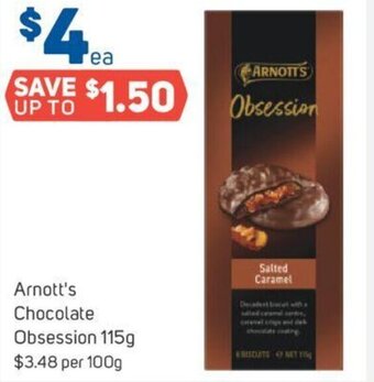 Foodland Arnott's chocolate obsession 115g offer