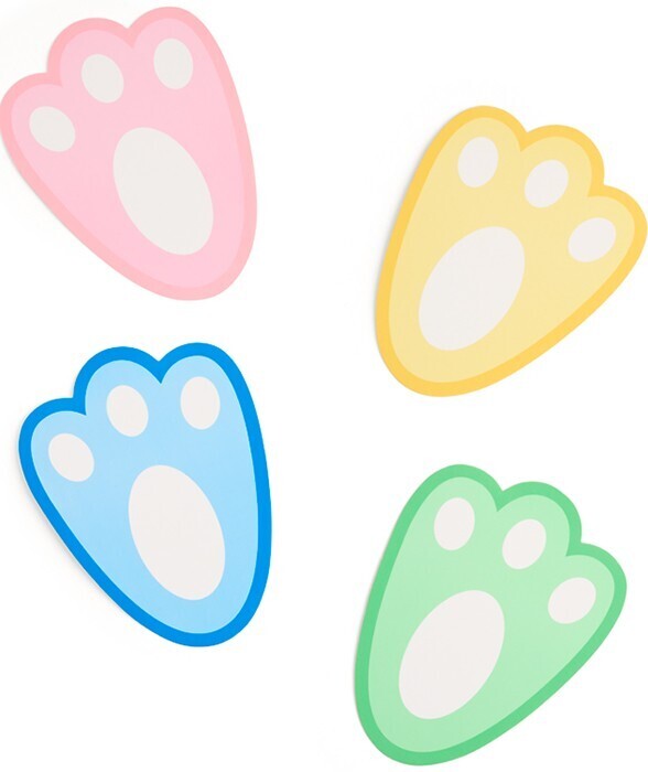 16 piece bunny foot prints offer at Kmart