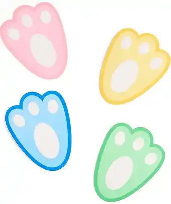 16 piece bunny foot prints