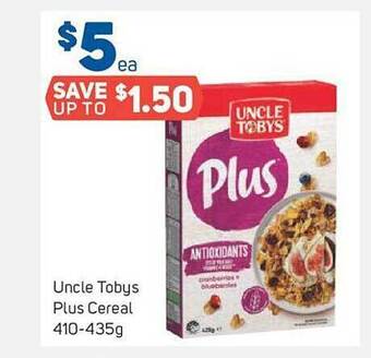 Foodland Uncle tobys plus cereal offer
