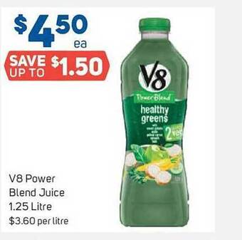 Foodland V8 power blend juice offer