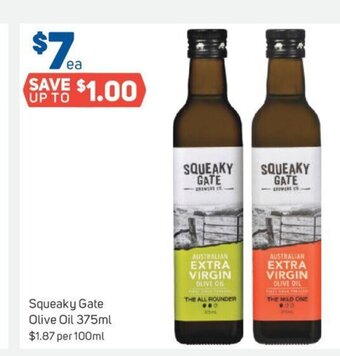 Foodland Squeaky Gate Olive Oil 375ml offer