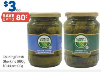 Foodland Country Fresh Gherkins 680g offer