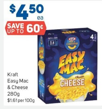 Foodland Kraft Easy Mac & Cheese 280g offer