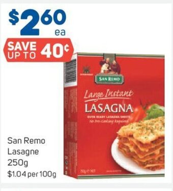 Foodland San Remo Lasagne 250g offer