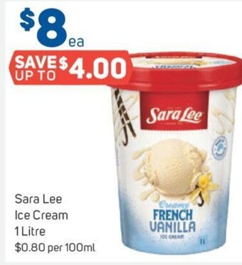 Foodland Sara Lee Ice Cream 1 Litre offer