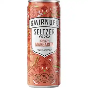 Smirnoff seltzer spicy margarita 250ml
