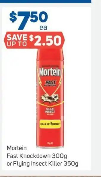 Foodland Mortein Fast Knockdown 300g or Flying Insect Killer 350g offer