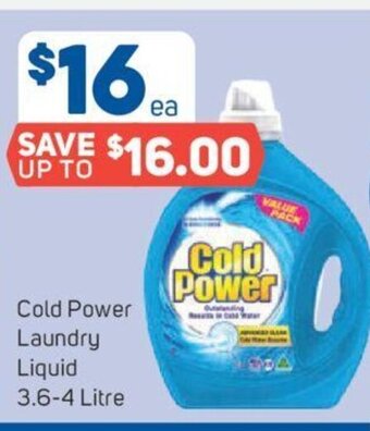 Foodland Cold Power Laundry Liquid 3.6-4 Litre offer