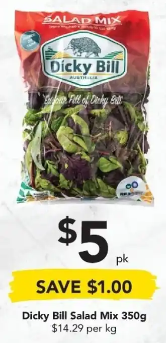 Drakes Dicky Bill Salad Mix 350g offer