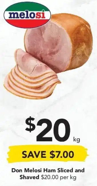Drakes Don Melosi Ham Sliced and Shaved offer