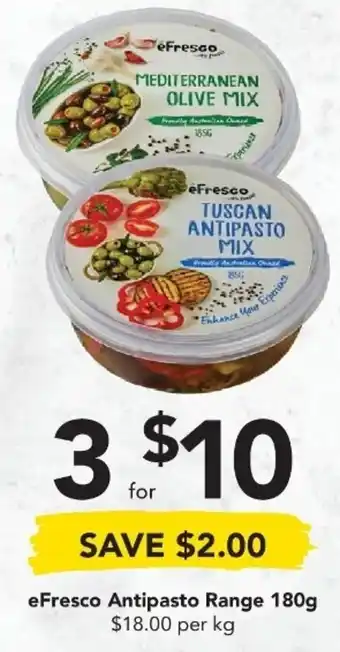 eFresco Antipasto Range 180g