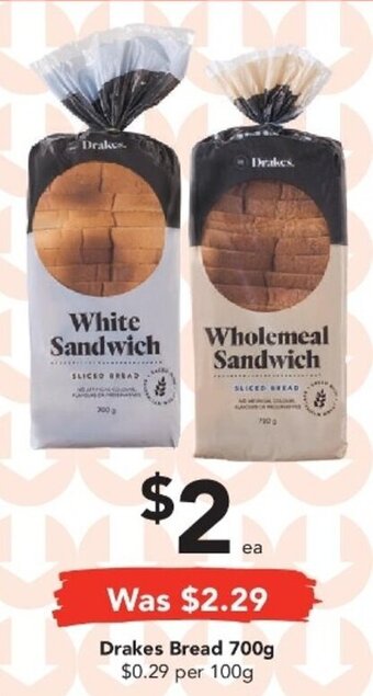 Drakes Drakes Bread 700g offer