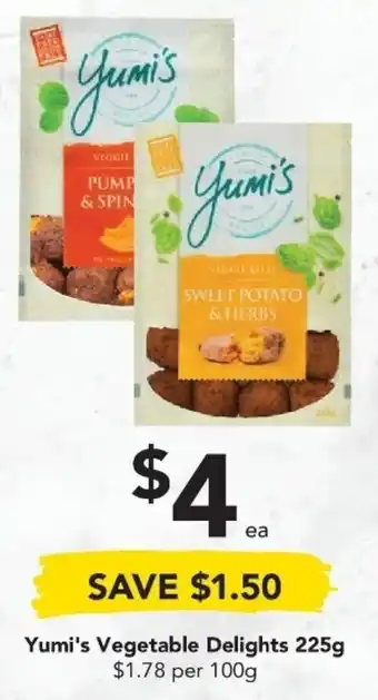 Yumi's Vegetable Delights 225g