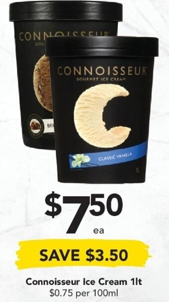 Drakes Connoisseur Ice Cream 1lt offer