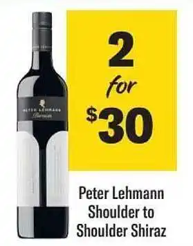Liquorland Peter lehmann shoulder to shoulder shiraz offer