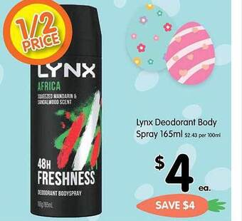 Spar Lynx deodorant body spray offer