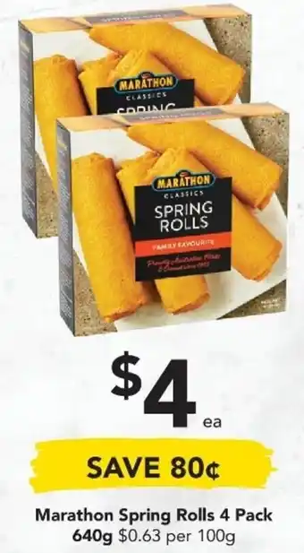 Marathon Springs Rolls 4 Pack 640g