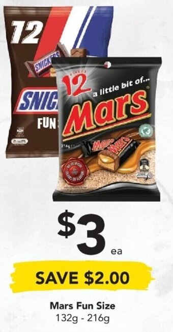 Drakes Mars Fun Size 132g-216g offer