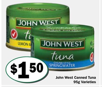 Friendly Grocer John West Canned Tuna 95g offer