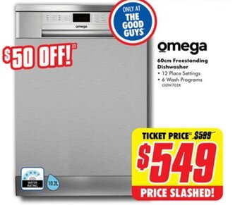The Good Guys 60cm Freestanding Dishwasher offer