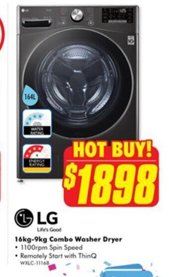 The Good Guys 16kg-9kg Combo Washer Dryer offer