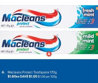 Macleans protect toothpaste 170g