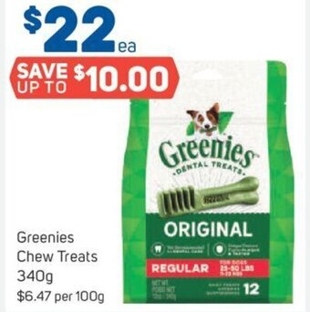 Foodland Greenies chew treats 340g offer