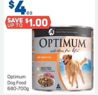 Foodland Optimum dog food 680-700g offer