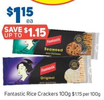 Foodland Fantastic rice crackers 100g offer