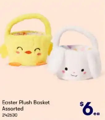 BIG W Easter plush basket assorted offer