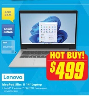 The Good Guys Lenovo Ideapad Slim 1i 14" Laptop offer