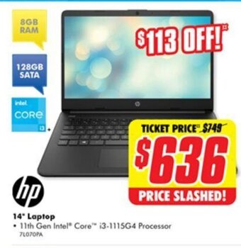 The Good Guys HP 14"Laptop offer