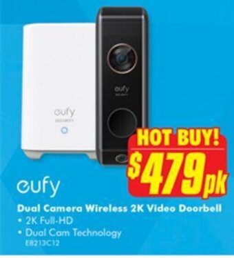 The Good Guys Dual Camera Wireless 2K Video Doorbell offer