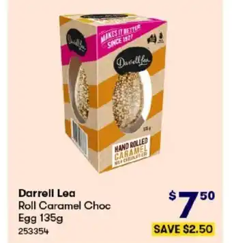 BIG W Darell Lea Roll Caramel Choc Egg 135g offer