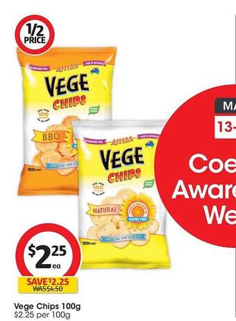 Coles Vege chips offer