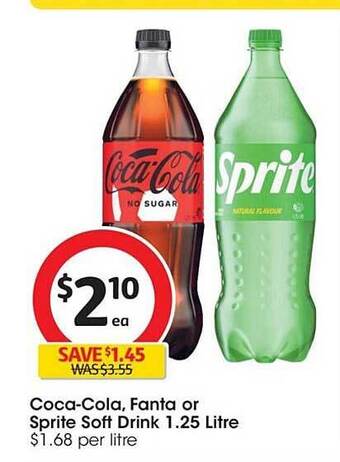 Coles Coca-cola, fanta or sprite soft drink offer