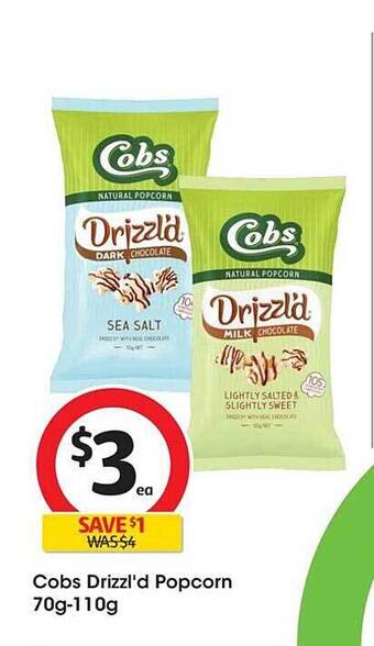 Coles Cobs drizzl'd popcorn offer