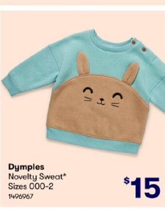 BIG W Dymples Novelty Sweat Sizes 000-2 offer
