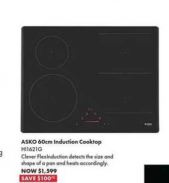 The Good Guys Asko 60cm induction cooktop offer