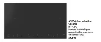 The Good Guys Asko 90cm induction cooktop offer
