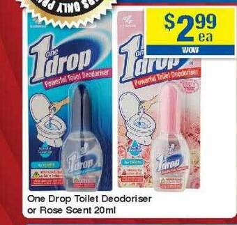 My Chemist One drop toilet deodoriser or rose scent 20ml offer