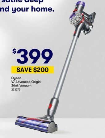 BIG W Dyson V7 Advanced Origin Stick Vacuum offer