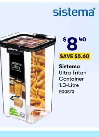 BIG W Sistema Ultra Tritan Container 1.3-Litre offer