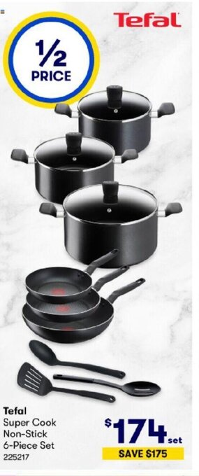 BIG W Tefal Super Cook Non-Stick 6-piece Set offer