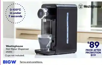 BIG W Westinghouse hot Water Dispenser offer
