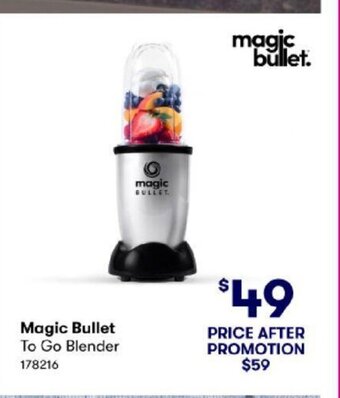 BIG W Magic Bullet To Go Blender offer