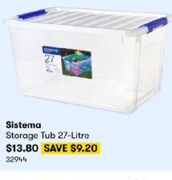 BIG W Sistema Storage Tub 27-Litre offer