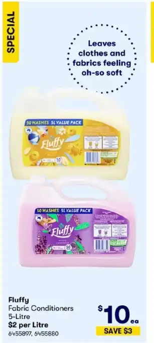 BIG W Fluffy Fabric Conditioners 5-Litre offer
